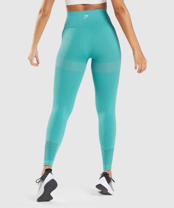 Damske Legíny Gymshark Energy Seamless Tyrkysové | HF4130728